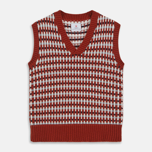 Rust Knitted Cashmere Slipover