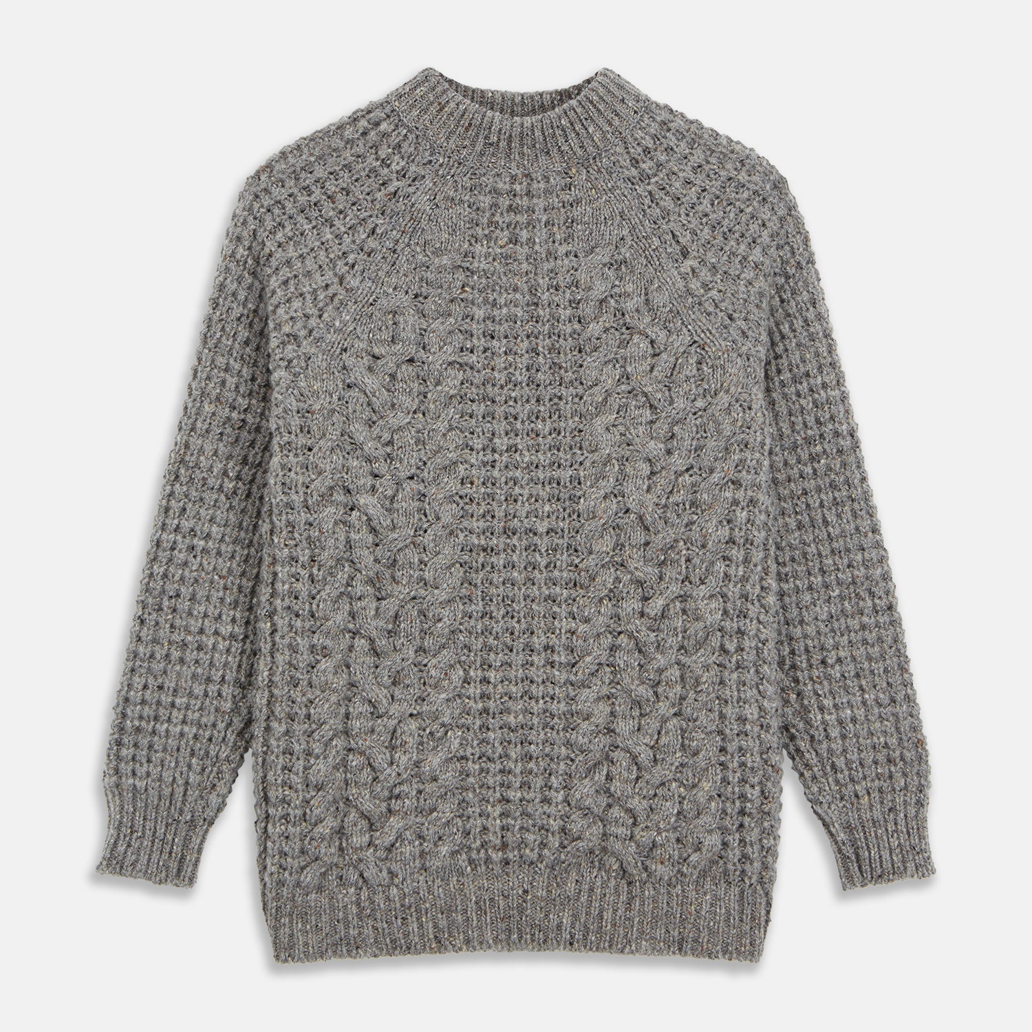 Merino Knitted Raglan Sleeve Crewneck Jumper