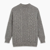 Merino Knitted Raglan Sleeve Crewneck Jumper