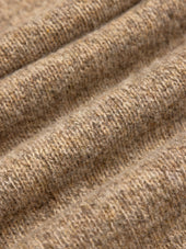 Lewis Brushed Shetland Polo in Mushroom Lambswool