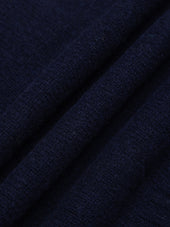 Lewis Brushed Shetland Polo in Navy Lambswool
