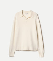 Merino Wool Cashmere Silk Long Sleeve Polo Shirt