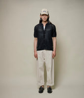 1960s Crochet Cotton Short Sleeve Shirt