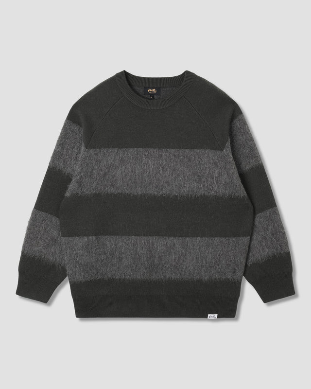 Knitted Sweater (Botanical Green/Charcoal Stripe)