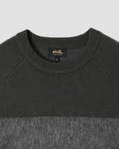 Knitted Sweater (Botanical Green/Charcoal Stripe)