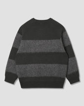 Knitted Sweater (Botanical Green/Charcoal Stripe)