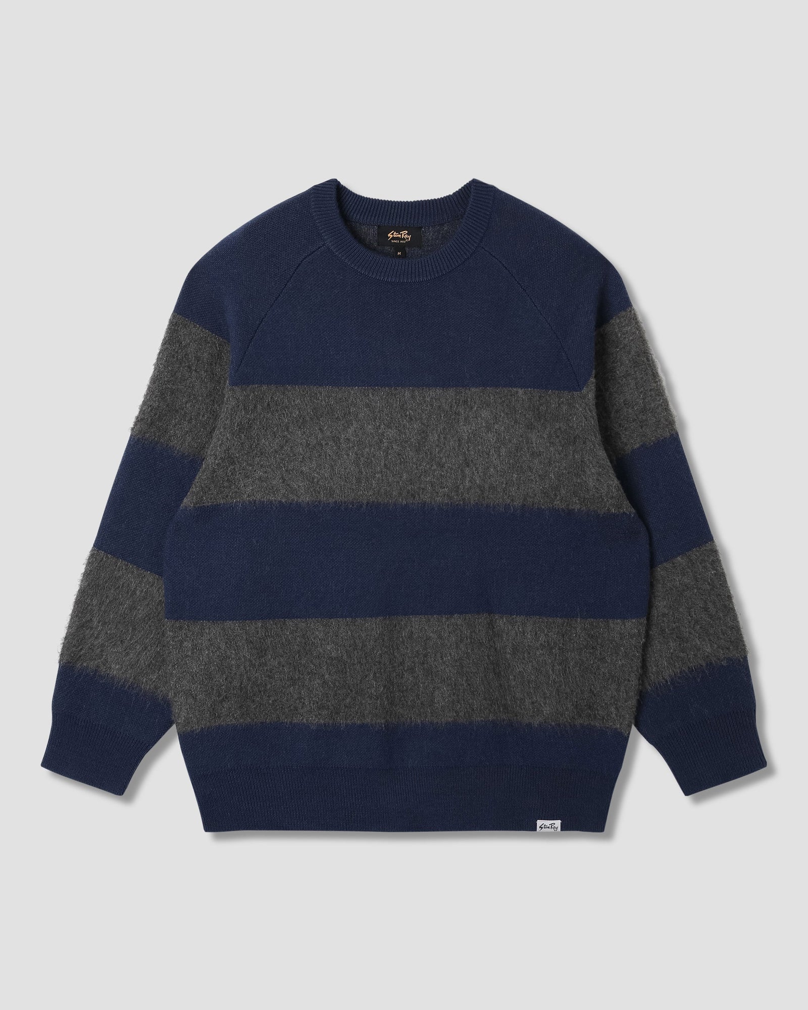 Knitted Sweater Charcoal Border Stripe