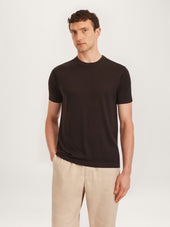 The Essential Merino Knit Tee || Espresso | Merino Wool