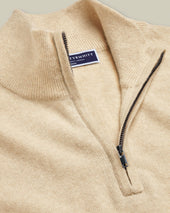 Pure Cashmere Quarter Zip Sweater