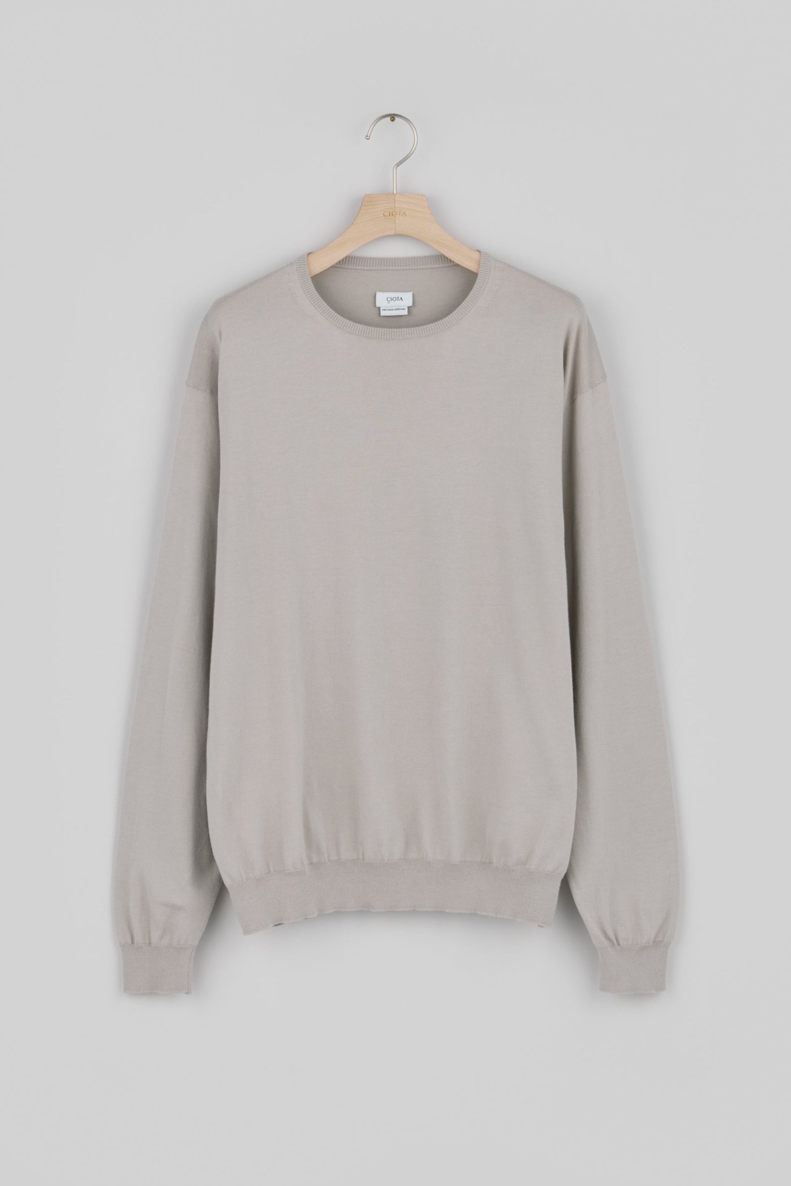 Crewneck Long Sleeve Knit T Shirt