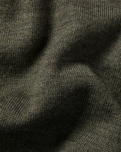 Pure Merino Zip Neck Knitted Polo Green