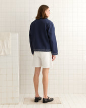 Embroidered Knolly Brook Pullover - Indigo
