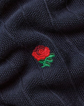 England Rugby Cotton Stripe Texture Knitted Polo