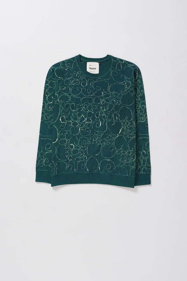 Sweatshirt With Bandhani And Shibori In