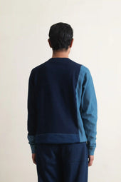 Shades Of Indigo Patchwork Sweatshirt