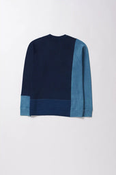 Shades Of Indigo Patchwork Sweatshirt