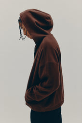 Men's Cozy Zip Hoodie in Coffee Bean