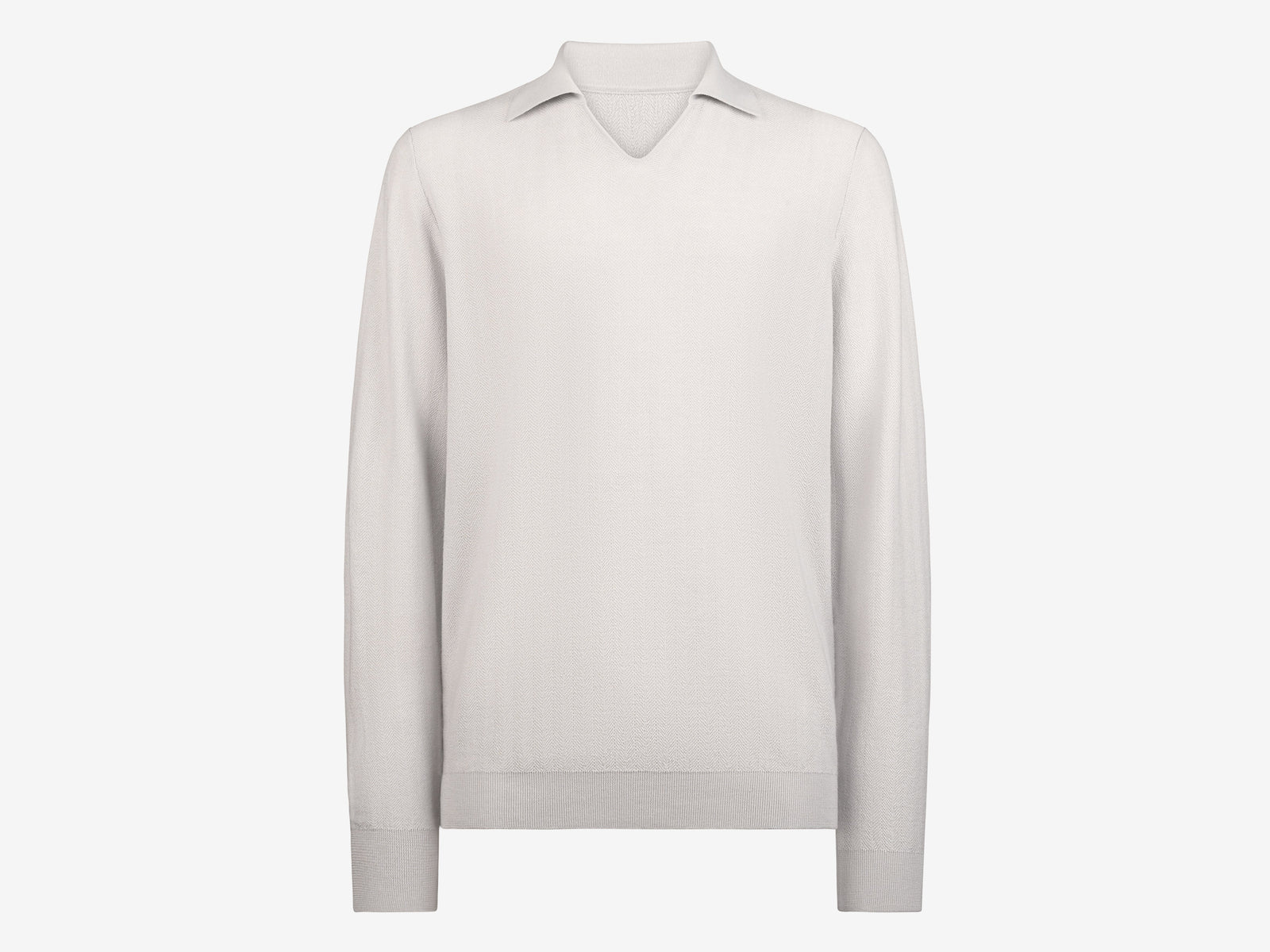 Herringbone Polo Neck