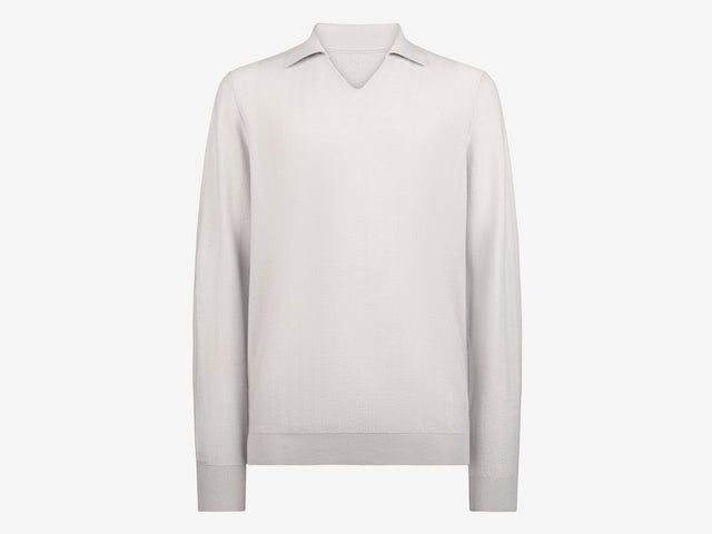 Herringbone Polo Neck
