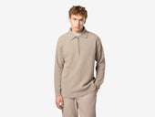 Felted Half Zip Polo