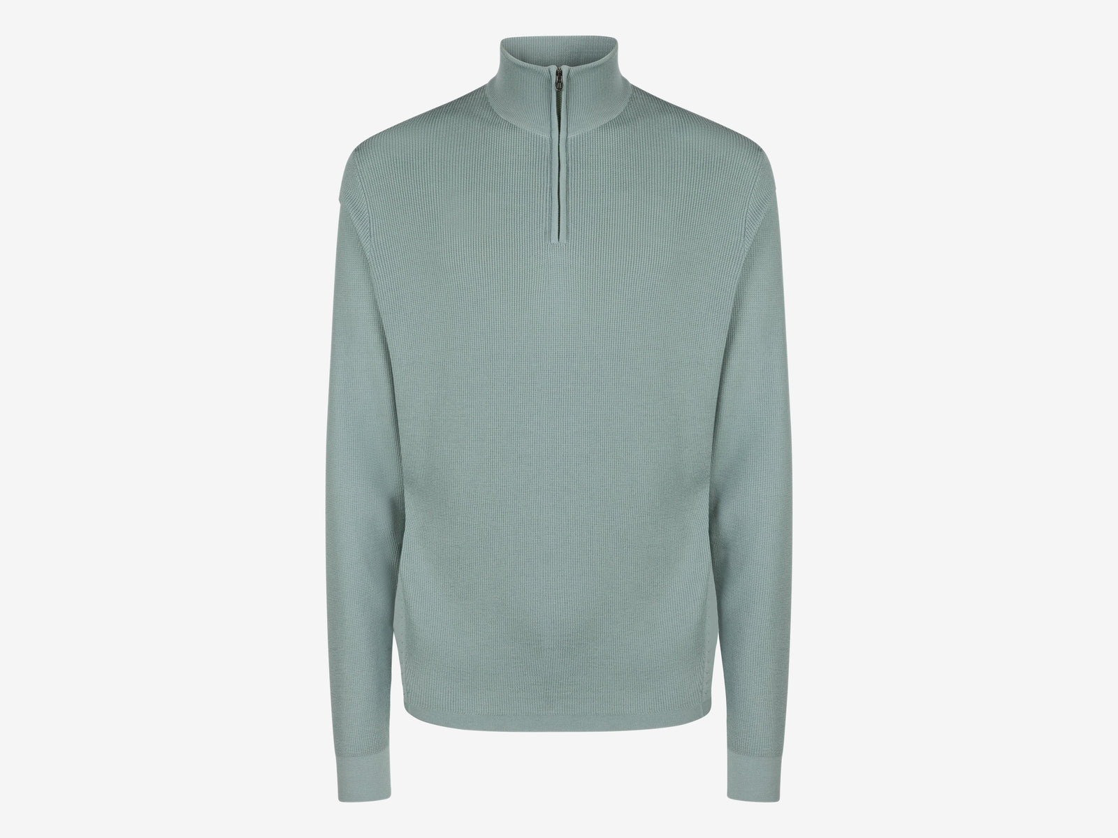 Waffle Half Zip Turtle Neck