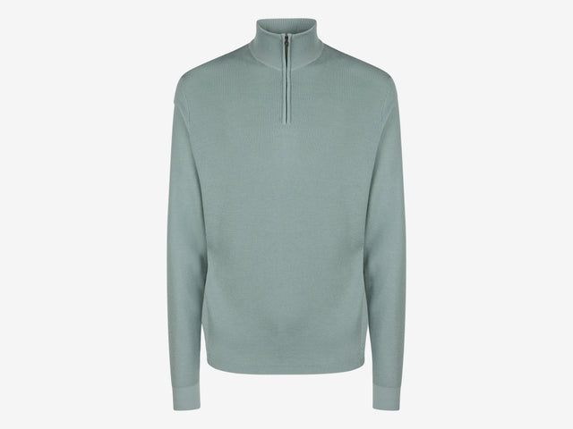Waffle Half Zip Turtle Neck