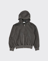 Fine Sweat Zip Hoodie, Charcoal Pigment
