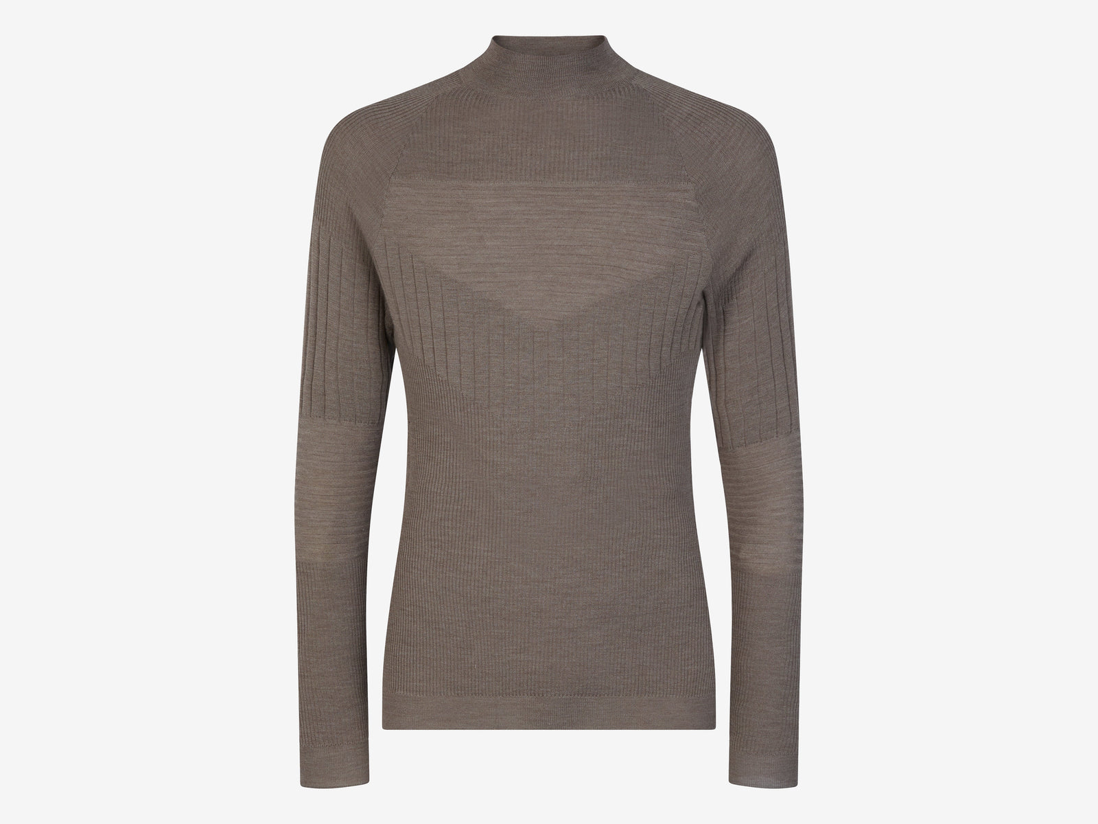Multistitch Mock Neck