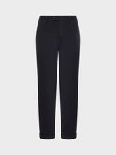 Pantalone In Cotone Stretch Blu
