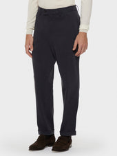 Pantalone in cotone stretch blu