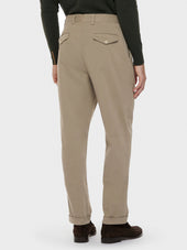 Pantalone In Cotone Stretch Sabbia