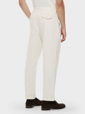 Pantalone In Cotone Stretch Bianco
