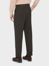 Pantalone In Tropical Di Lana Carbone Houdini