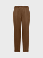 Pantalone Lana E Tessuto Tecnico Marrone