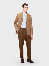 Pantalone Lana E Tessuto Tecnico Marrone