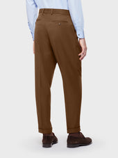 Pantalone Lana E Tessuto Tecnico Marrone