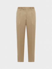Pantalone In Cotone Lana Sabbia