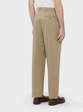 Pantalone In Cotone Lana Sabbia