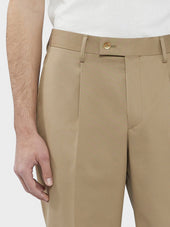 Pantalone In Cotone Lana Sabbia