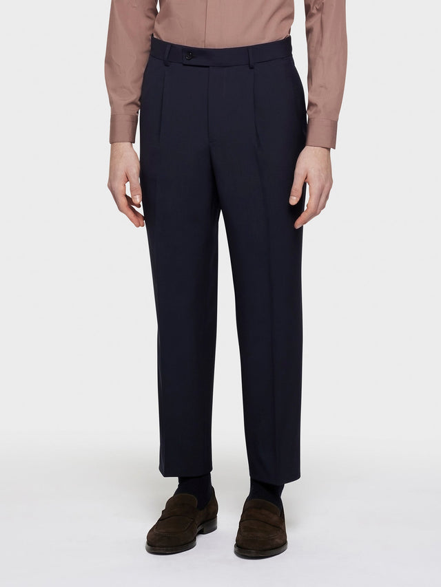 Pantalone in lana blu
