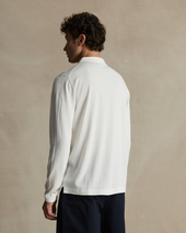 Ice Cotton Long Sleeve Polo Off White