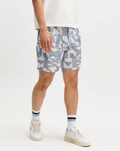 Kurt And Blue Geometric Embroidered Shorts