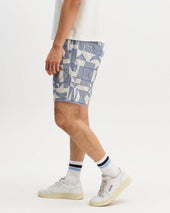 Kurt And Blue Geometric Embroidered Shorts