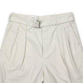 Belted Riviera Trousers In Washed Cotton Satin