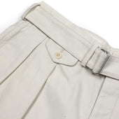Belted Riviera Trousers In Washed Cotton Satin