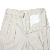 Belted Riviera Trousers In Washed Cotton Satin