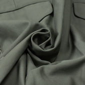 Belted Riviera Trousers In Green Washed Cotton Satin