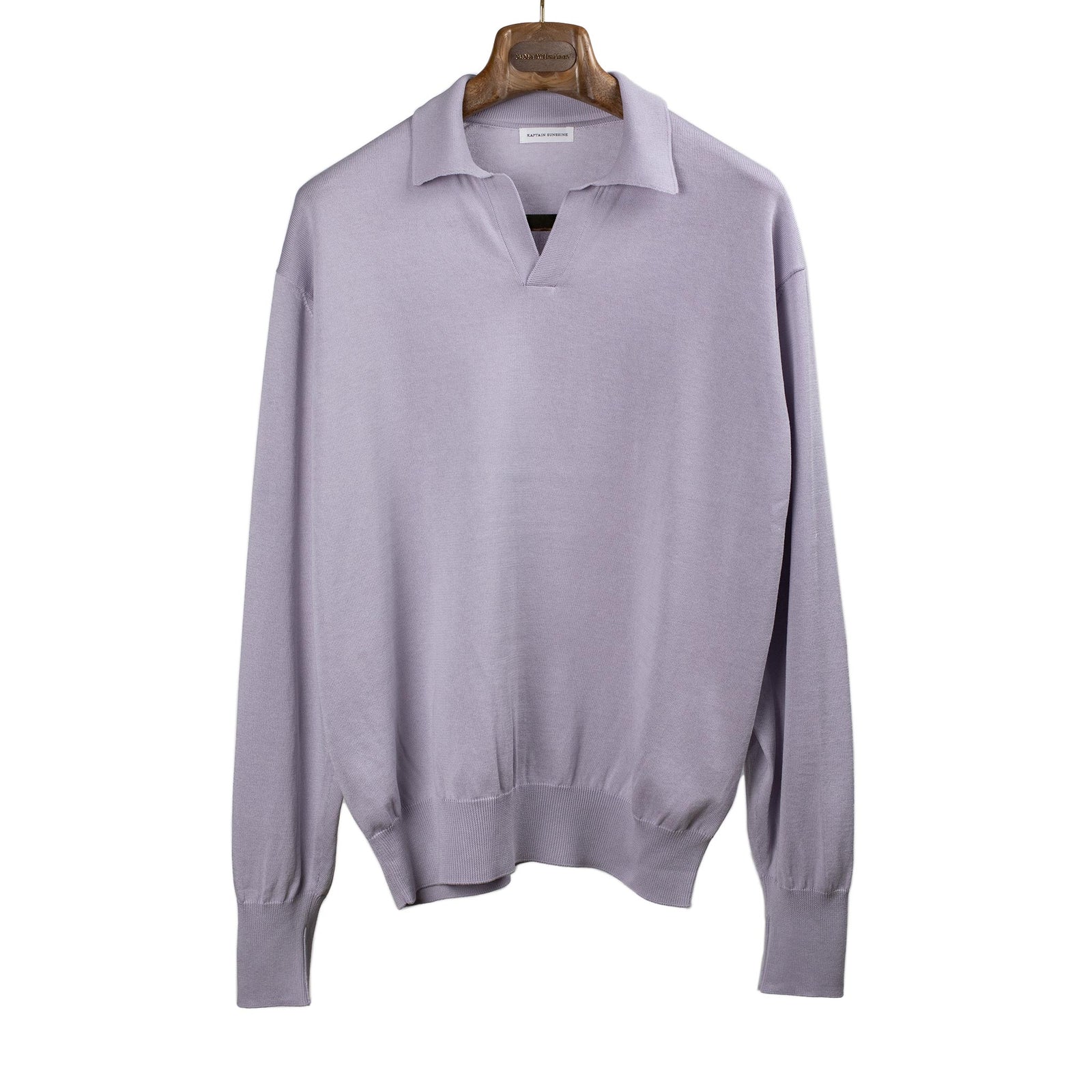 Long Sleeve Knit Skipper Shirt In Supima Cotton
