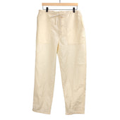 Walk Easy Baker Pants in ecru washed cotton, ramie, silk
