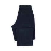 Antonio Pleated Trouser In Blue Cotton Corduroy
